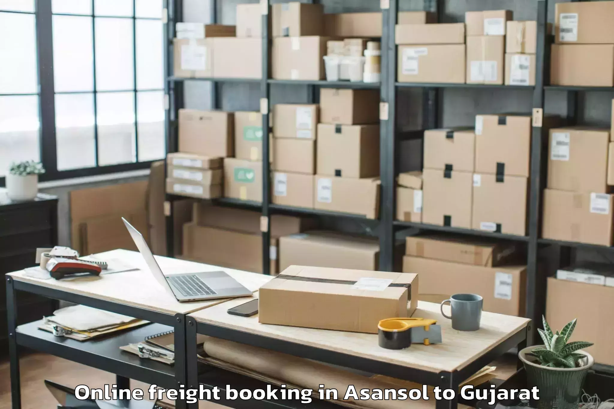 Asansol to Wankaner Online Freight Booking Booking